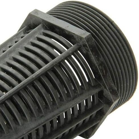 Lifegard Aquatics Threaded Suction Overflow Strainer for Fish Aquariums – High-Impact Resistant Black PVC – Space Saver Strainer to Extend Past the Bulkhead – Reduces Pump Damage – 2 Inch in Saudi Arabia