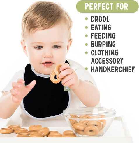 KeaBabies Organic Baby Bibs for Boys & Girls And Baby Beanie Winter Hats Bundle - Organic Cotton Teething Bib (Basic) - Soft Knitted Baby Hat Mittens (Urban) in Saudi Arabia