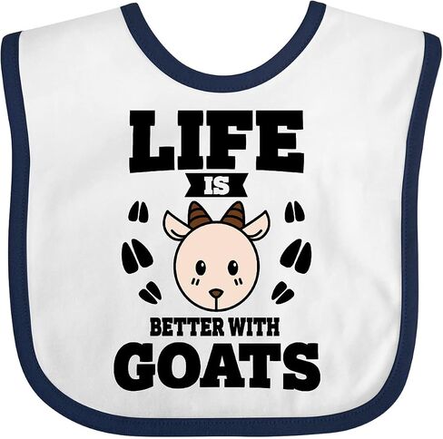 inktastic Life Is Better with Goats Baby Bib in Saudi Arabia