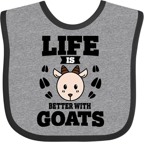 inktastic Life Is Better with Goats Baby Bib in Saudi Arabia
