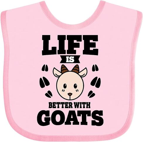 inktastic Life Is Better with Goats Baby Bib in Saudi Arabia