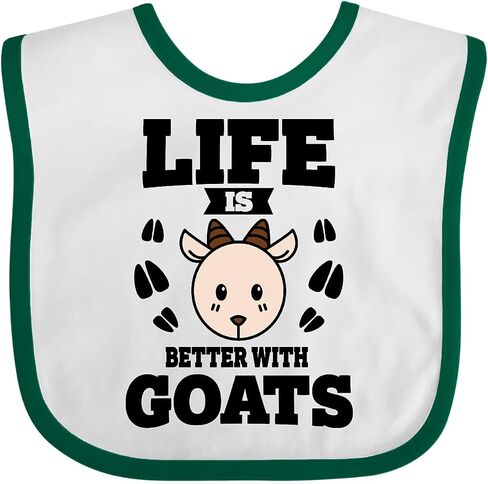 inktastic Life Is Better with Goats Baby Bib in Saudi Arabia