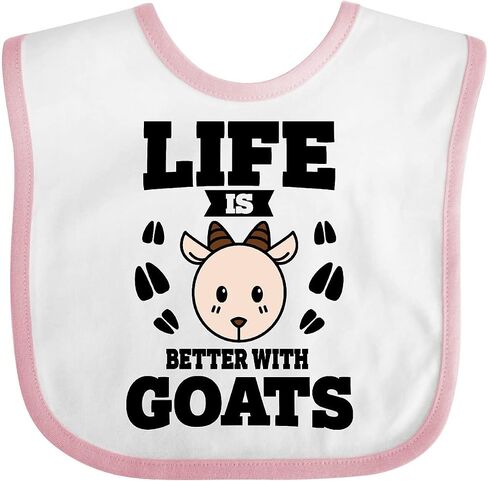 inktastic Life Is Better with Goats Baby Bib in Saudi Arabia