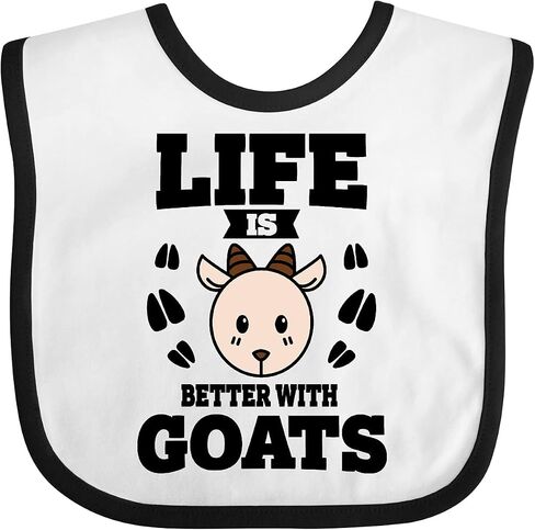 inktastic Life Is Better with Goats Baby Bib in Saudi Arabia