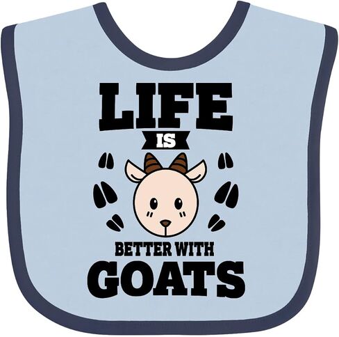 inktastic Life Is Better with Goats Baby Bib in Saudi Arabia