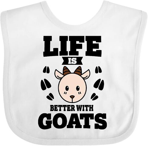 inktastic Life Is Better with Goats Baby Bib in Saudi Arabia
