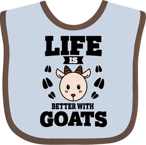 inktastic Life Is Better with Goats Baby Bib in Saudi Arabia