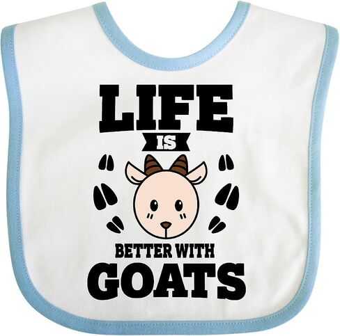 inktastic Life Is Better with Goats Baby Bib in Saudi Arabia