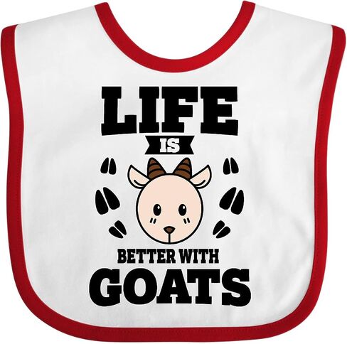 inktastic Life Is Better with Goats Baby Bib in Saudi Arabia