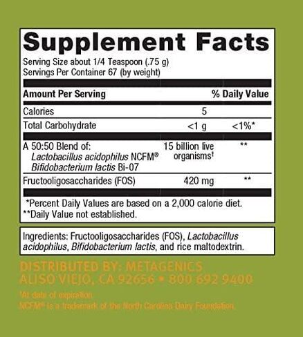Metagenics UltraFlora Synergy - Daily Probiotic - Immune Health & Digestive Support - Prebiotic | 67 Servings in Saudi Arabia