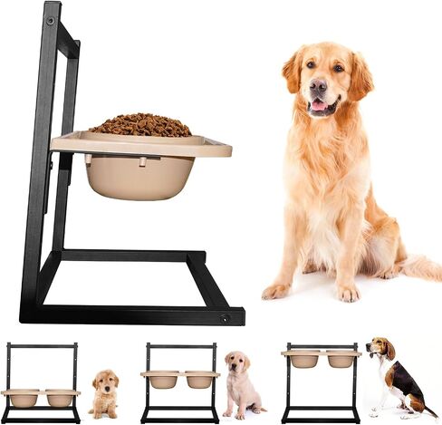 Mikicharm Elevated Dog Bowl Stand, Spill Proof and Adjustable, for Large and Medium Sized Dogs in Saudi Arabia