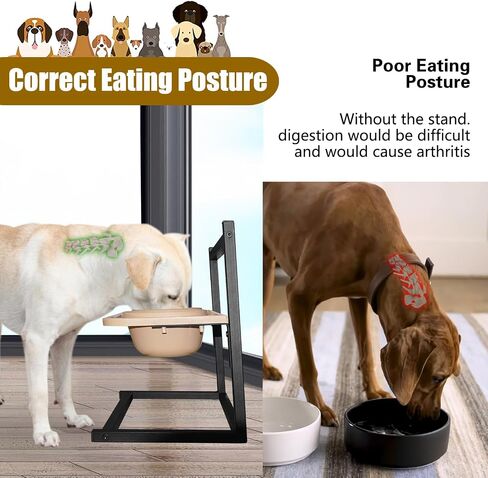 Mikicharm Elevated Dog Bowl Stand, Spill Proof and Adjustable, for Large and Medium Sized Dogs in Saudi Arabia