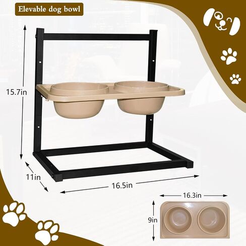 Mikicharm Elevated Dog Bowl Stand, Spill Proof and Adjustable, for Large and Medium Sized Dogs in Saudi Arabia