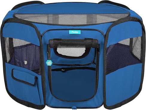 Deluxe Premium Pet Dog Playpen Portable Soft Dog Exercise Pen Kennel with Carry Bag for Dogs, Cats, Kittens, and All Pets (Small, Black) in Saudi Arabia