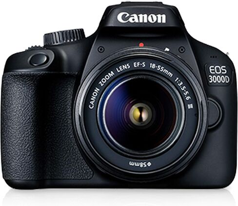 كاميرا Canon EOS 3000d / Rebel T100 DSLR مع عدسة تكبير 18-55 مم F/3.5-5.6 + عدسة 75-300 مم F/4-5.6 III + عدسة تليفوتوغرافي فائقة 420-800 مم + ذاكرة سعة 128 جيجابايت، حافظة - ملحقات صور احترافية باقة in Saudi Arabia
