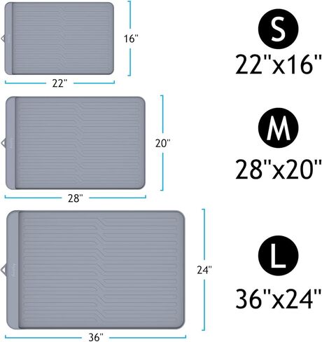 سجادة طعام الكلاب من AECHY للطعام والماء، سجادة طعام الكلاب من السيليكون مع جيب لصيد الانسكابات والبقايا، مقاسات متعددة، سجادة تغذية للكلاب بألوان متعددة، سجادة وعاء ماء للكلاب والقطط غير قابلة للانزلاق مع حواف عالية لطعام القطط in Kuwait
