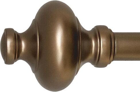 Cardiff 12-20 Inch Adjustable Side Curtain Rod Set Pair, 1 Inch Diameter in Black in Kuwait