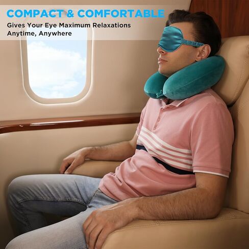 قناع العين الكهربائي المُسخن - قناع ضغط العين الدافئ للعيون الجافة - وسادة تسخين USB للعين (3 إعدادات للحرارة + مؤقت) قناع العين الجاف غير الميكروويف للنوم، وحكة الجيوب الأنفية والدائرة السوداء (أسود) in Kuwait