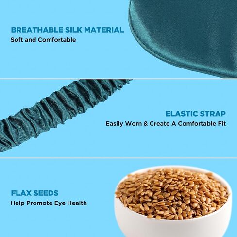 قناع العين الكهربائي المُسخن - قناع ضغط العين الدافئ للعيون الجافة - وسادة تسخين USB للعين (3 إعدادات للحرارة + مؤقت) قناع العين الجاف غير الميكروويف للنوم، وحكة الجيوب الأنفية والدائرة السوداء (أسود) in Kuwait