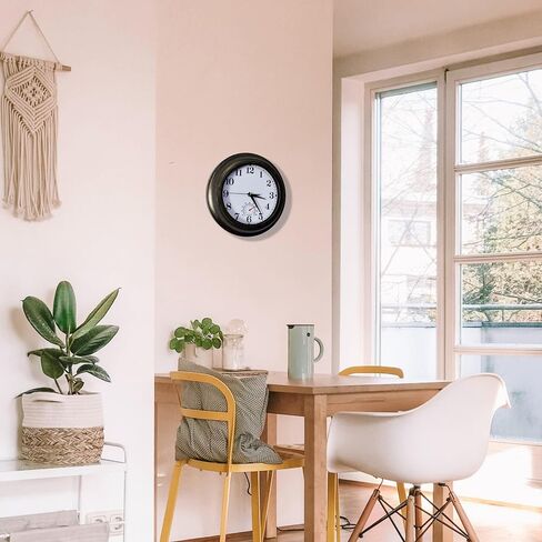 Evursua داخلي في الهواء الطلق على مدار الساعة ميزان الحرارة التحرير والسرد ساعات الحائط للماء لفناء حديقة غرفة نوم الحمام، مقاومة الطقس، غير موقوتة، تعمل بالبطارية (برونزية، 12 بوصة) in Kuwait