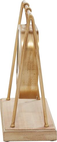 Deco 79 Wood Pendulum Clock with Wood Base, 10" x 5" x 11", Gold in Saudi Arabia