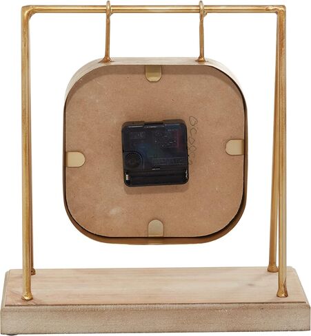 Deco 79 Wood Pendulum Clock with Wood Base, 10" x 5" x 11", Gold in Saudi Arabia