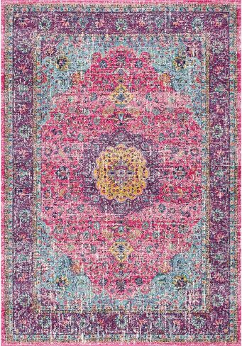 nuLOOM Verona Vintage Persian Area Rug, 5x7, Pink in Saudi Arabia