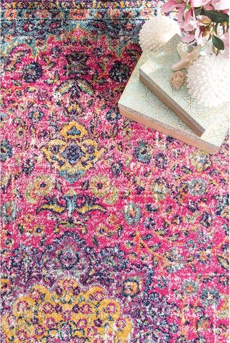 nuLOOM Verona Vintage Persian Area Rug, 5x7, Pink in Saudi Arabia