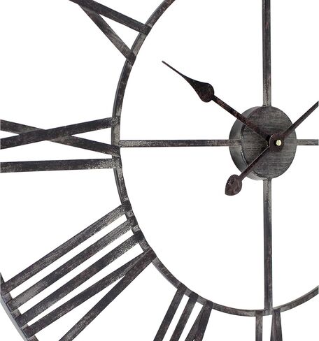 ساعة حائط معدنية دائرية من أسباير سولانج - 30" بني غامق" in Kuwait