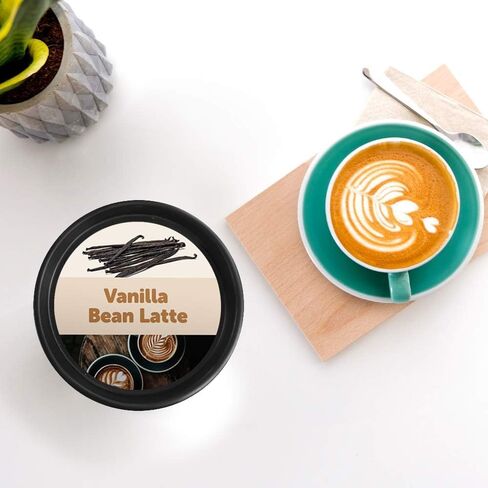 شمع الصويا بالفانيليا واللاتيه من هابي واكس يذوب الشمع المعطر الممزوج بالزيوت العطرية، مثالي لإذابة الشمع أو المكعب أو سخان التارت، 6 أونصة إجمالية متعددة العبوات in Kuwait