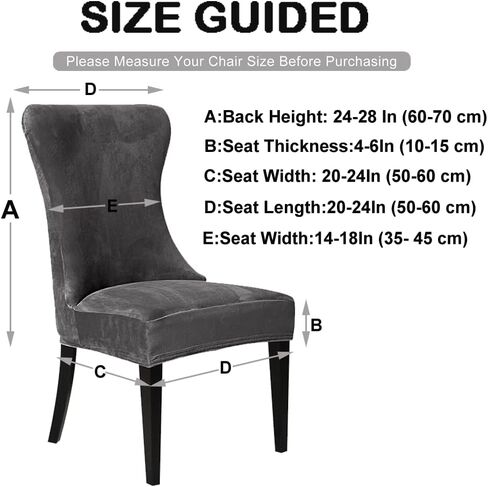Beige Velvet Wingback Chair Cover Slipcover Strength Removable Washable Reusable Armless Protector Cover for Dining Room Banquet Home Decor (Beige, Set of 1) in Saudi Arabia