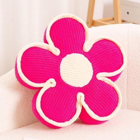 Kcvvcr Flower Pillow, Soft Flower Shaped Floor Cushion, Flower Decorative Throw Pillow, Cute Flower Seating Cushion, Flower Room Décor Plush Pillows for Sofa Couch Bed (13.7 Inch, Pink) in Saudi Arabia