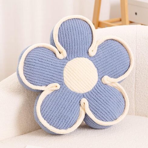 Kcvvcr Flower Pillow, Soft Flower Shaped Floor Cushion, Flower Decorative Throw Pillow, Cute Flower Seating Cushion, Flower Room Décor Plush Pillows for Sofa Couch Bed (13.7 Inch, Pink) in Saudi Arabia