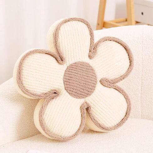 Kcvvcr Flower Pillow, Soft Flower Shaped Floor Cushion, Flower Decorative Throw Pillow, Cute Flower Seating Cushion, Flower Room Décor Plush Pillows for Sofa Couch Bed (13.7 Inch, Pink) in Saudi Arabia
