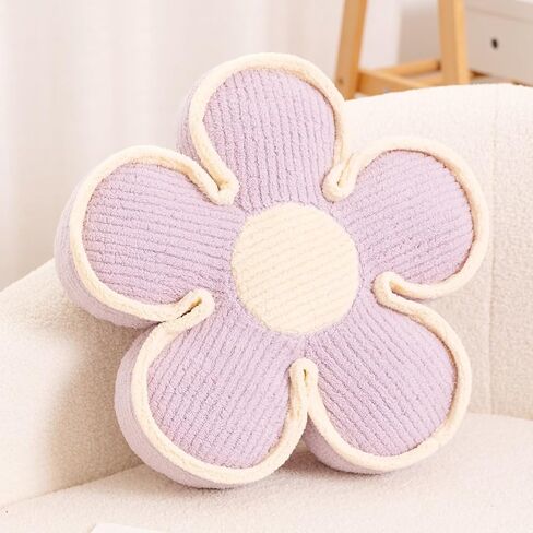 Kcvvcr Flower Pillow, Soft Flower Shaped Floor Cushion, Flower Decorative Throw Pillow, Cute Flower Seating Cushion, Flower Room Décor Plush Pillows for Sofa Couch Bed (13.7 Inch, Pink) in Saudi Arabia