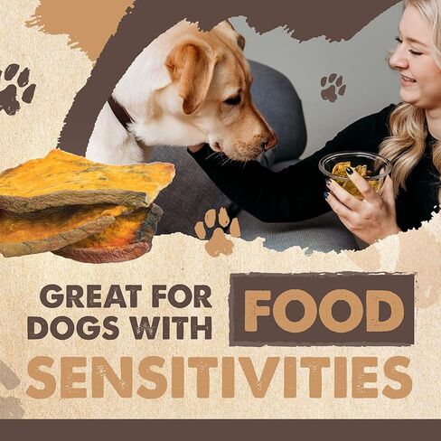 شرائح البطاطا الحلوة للكلاب من مايتي باو ناتشورالز | بطاطس حلوة مجففة طبيعية 100% للكلاب، بطاطا حلوة مجففة قليلة الدسم، مضغ البطاطا الحلوة للكلاب، بطاطا حلوة وجبات خفيفة للحيوانات الأليفة in Kuwait