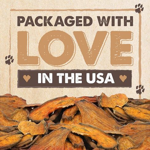 شرائح البطاطا الحلوة للكلاب من مايتي باو ناتشورالز | بطاطس حلوة مجففة طبيعية 100% للكلاب، بطاطا حلوة مجففة قليلة الدسم، مضغ البطاطا الحلوة للكلاب، بطاطا حلوة وجبات خفيفة للحيوانات الأليفة in Kuwait