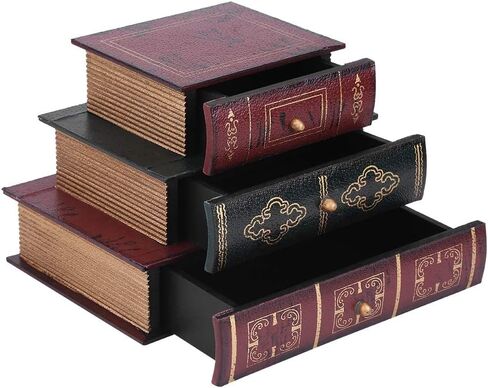 TMISHION Jewelry Gift Box, Stylish Book Shape Jewelry Gift Box Storage Box Holder Organizer in Saudi Arabia
