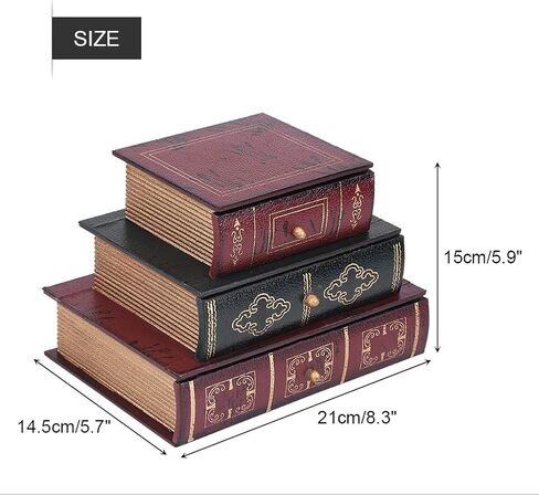 TMISHION Jewelry Gift Box, Stylish Book Shape Jewelry Gift Box Storage Box Holder Organizer in Saudi Arabia