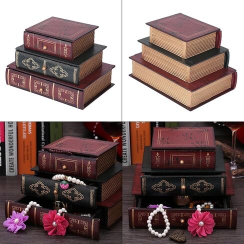 TMISHION Jewelry Gift Box, Stylish Book Shape Jewelry Gift Box Storage Box Holder Organizer in Saudi Arabia