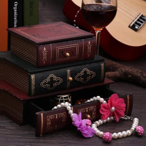 TMISHION Jewelry Gift Box, Stylish Book Shape Jewelry Gift Box Storage Box Holder Organizer in Saudi Arabia