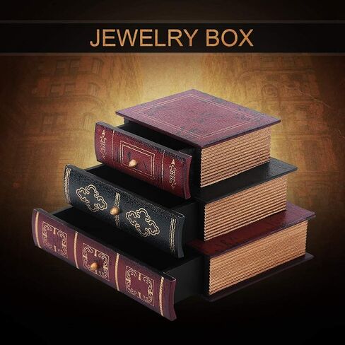 TMISHION Jewelry Gift Box, Stylish Book Shape Jewelry Gift Box Storage Box Holder Organizer in Saudi Arabia