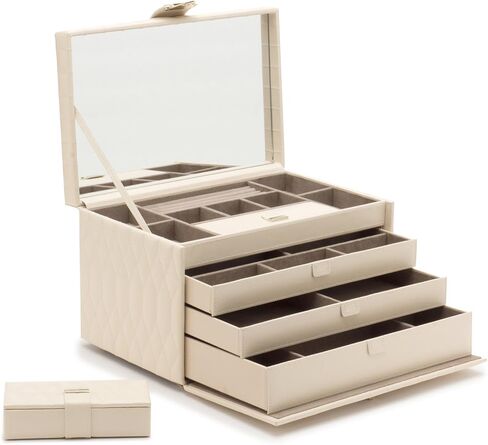 وولف حقيبة مجوهرات كبيرة من كارولين، لون عاجي in Kuwait