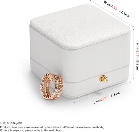 White Leather Earrings Pendant Gift Box Microfiber Interior Earrings Box for Valentines in Saudi Arabia