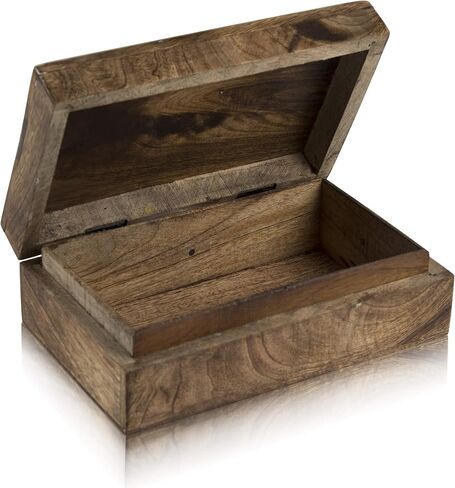 Great Birthday Gift Handmade Decorative Wooden Jewelry Box Tree Of Life Carving Jewelry Organizer Keepsake Box Treasure Chest Trinket Holder Watch Box Storage Lock Box Housewarming Gift (Brown) in Kuwait
