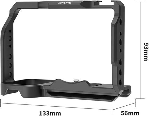قفص كاميرا كامل لكاميرا سوني الفا ZV-E1 من توبسين مع فتحات ملولبة متعددة 1/4 و3/8 ونقاط تحديد المواقع ARRI، لوحة سفلية سريعة الفك ويمكن تثبيت الحذاء (قفص ZVE1) in Kuwait