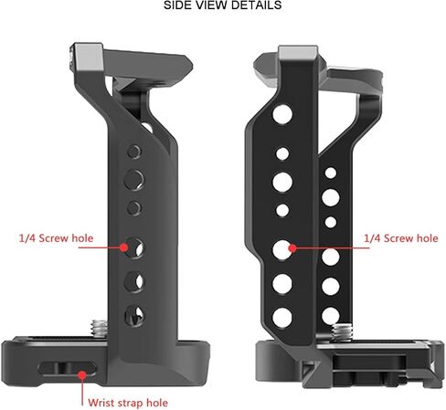 قفص كاميرا كامل لكاميرا سوني الفا ZV-E1 من توبسين مع فتحات ملولبة متعددة 1/4 و3/8 ونقاط تحديد المواقع ARRI، لوحة سفلية سريعة الفك ويمكن تثبيت الحذاء (قفص ZVE1) in Kuwait