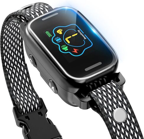 طوق تدريب الصدمات للكلاب من Homcolorful، 5 أوضاع للتدريب، أطواق مضادة للنباح للكلاب، 9 مستويات صدمة آمنة، طوق تدريب الكلاب مقاوم للماء مع 7 حساسية قابلة للتعديل، طوق النباح للكلاب الصغيرة والمتوسطة والكبيرة in Kuwait