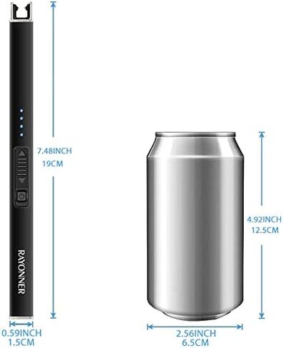 RAYONNER Candle Lighter Plasma Arc Lighters Windproof Flameless with USB Rechargeable Battery Double Safety Switch in Saudi Arabia