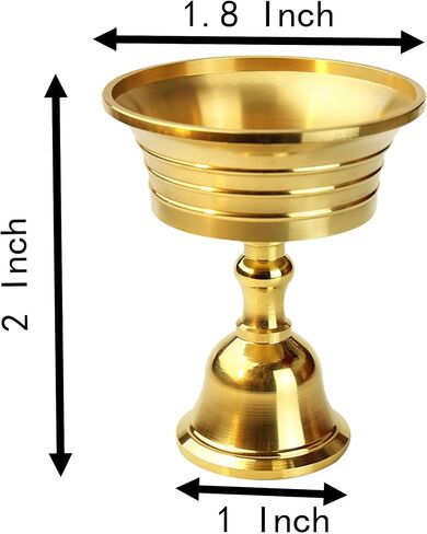 2 Pcs Gold Candle Holder with Stable Base, 2 Inch Alloy Holder for Taper Candles, Wedding, Dinning, Party Decoration (2 Inch) in Saudi Arabia